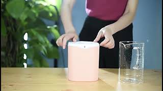 Double Spray Humidifiers with LED light Cool Mist Auto Shut-Off Humidifier Portable Desk Humidifiers