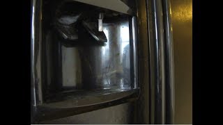 Clean water dispenser hose on a Frigidare Refrigerator