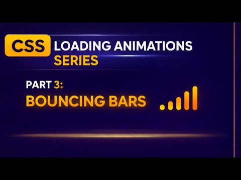 Loading Animation using HTMl and Css | 3. Bouncing Bars Loader - YouTube