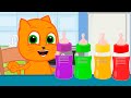 Família de Gatos - Suco Colorido Desenho Infantil em Português Brasil