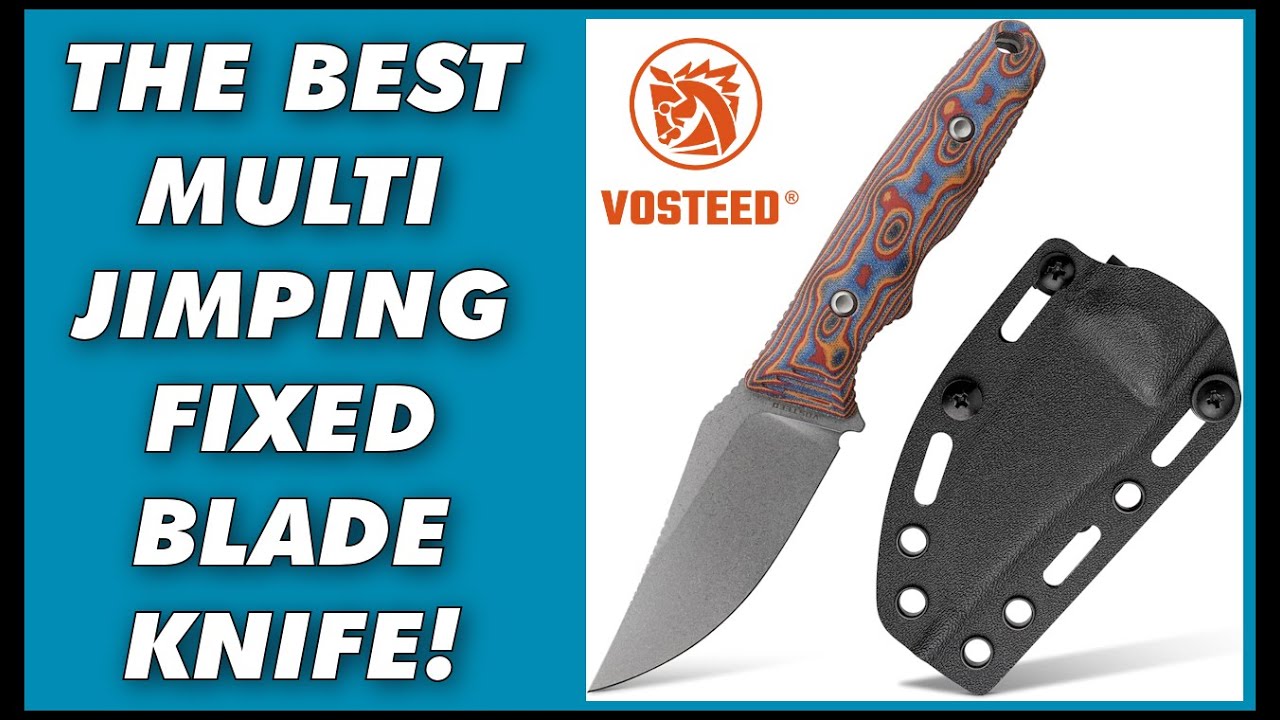 THE BEST LOOKING FIXED BLADE KNIFE! Vosteed H Back EDC Fixed Blade Knife Nitro V Blade with Sheath