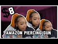 IMPULSIVELY PIERCING MY EAR 8 TIMES WITH W PIERCING GUN !!