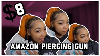 IMPULSIVELY PIERCING MY EAR 8 TIMES WITH W PIERCING GUN !!