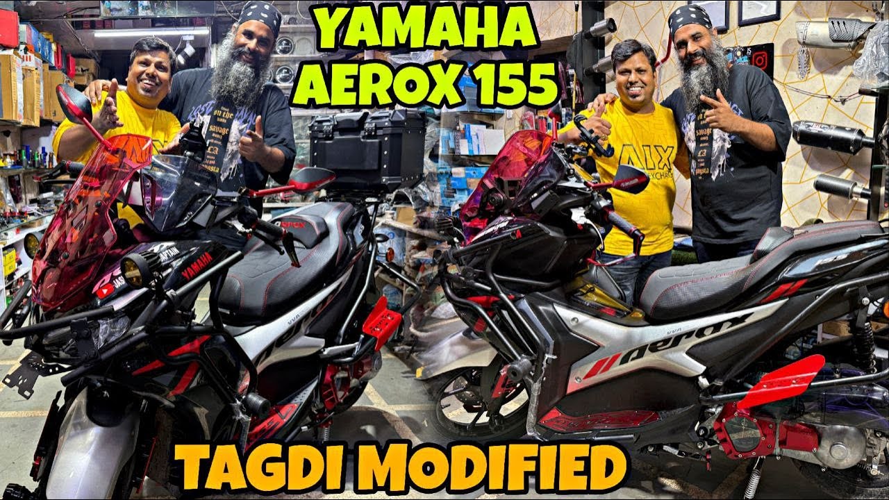 CAPTAIN Bhai ki YAMAHA AEROX 155 kardi Premium Modify 😍 Paaji ne kardia Mota Kharcha 🔥 Touring Ready