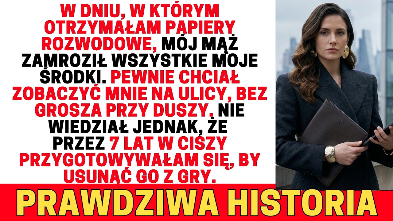 Zamroził moje środki w dniu rozwodu. 😏⏳ Nie miał pojęcia, że 7 lat szykowałam ten dzień.