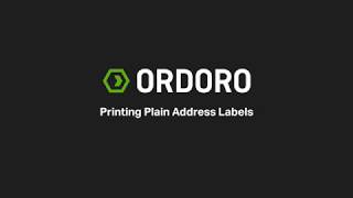 Printing Plain Address Labels within Ordoro