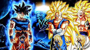 Goku LB RN OP (all form) (New) VS Gogeta SSJ3 OP & Vegito SSJ3 OP in Jump Force Mugen