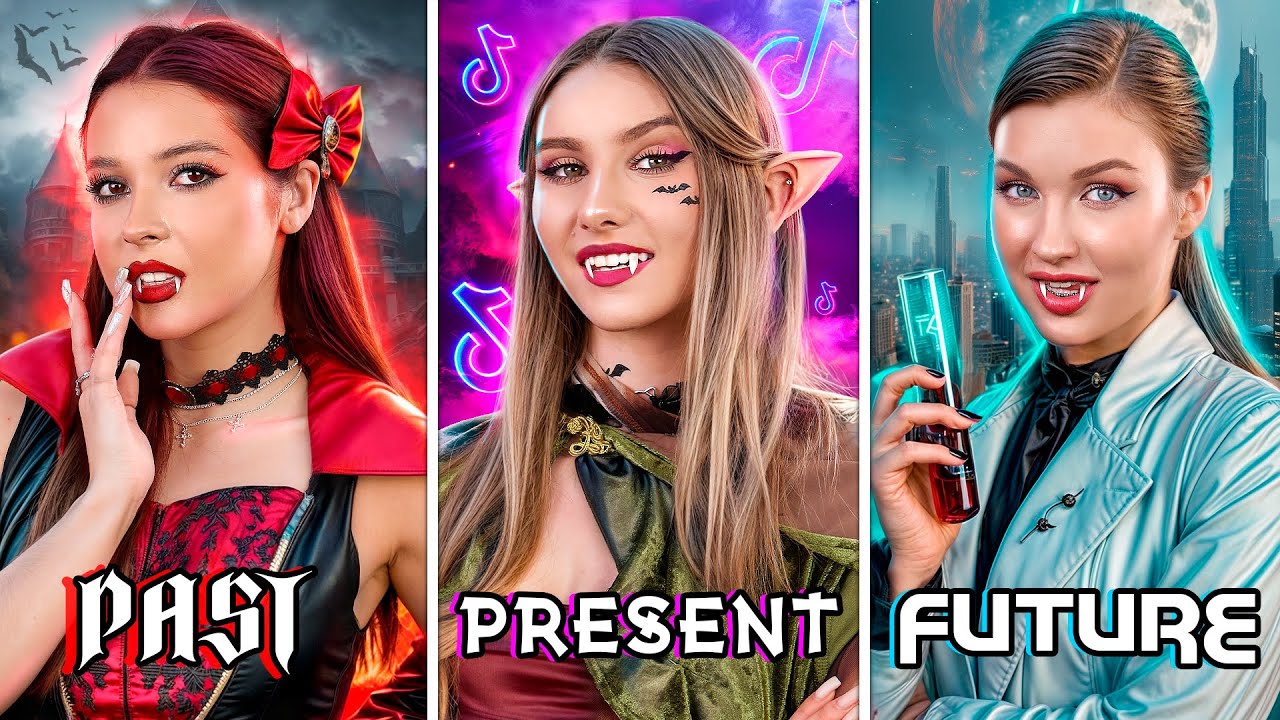 Future Vampire Vampire From Past vs Present vs Future! Ancient Vampire vs Futuristic ...