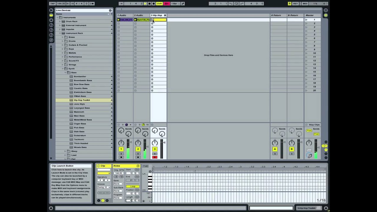1 Minute Ableton Live Tutorial - Recording a MIDI Part pt1 - YouTube