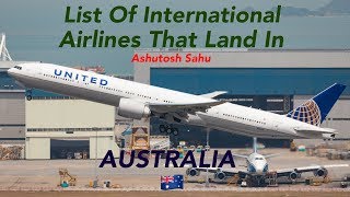 List Of International Airlines That Land In Australia 2018