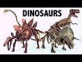 Dinosaur surprise Eggs Skeleton fossils Triceratops and Brachiosaurus Part 2