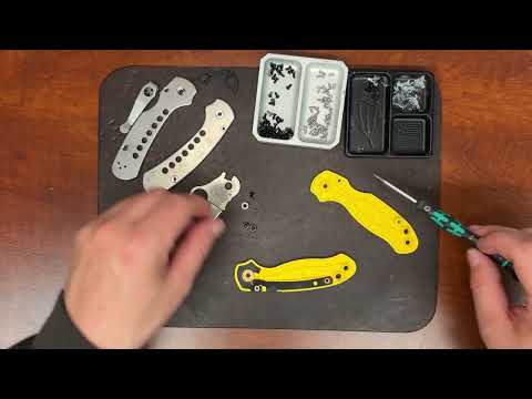 LynchNW Spyderco Para 3 LW Skinny Titanium Scale Kit Installation Instructional Video