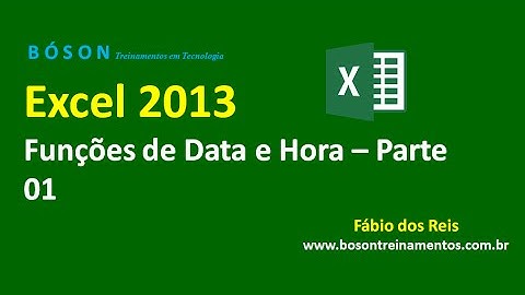 Funções de Data e Hora no Excel - Parte 01