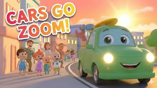 🚗 Colorful Cars Go Zoom! | Learn Colors & Vehicles for Kids | PuffiTunes