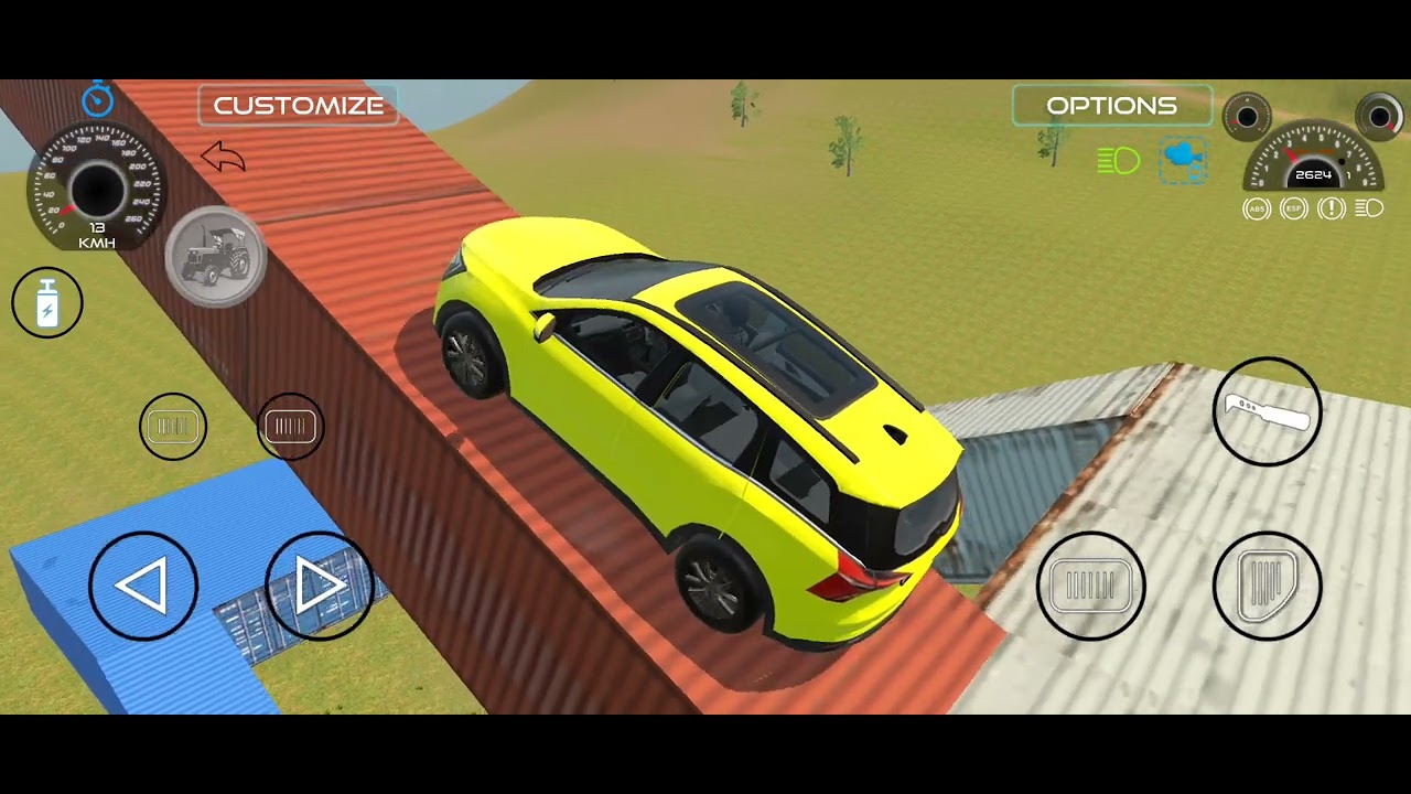 Yellow car drive gameplay 