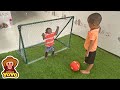 YoYo JR plays football with Tin.  Who is Win ?