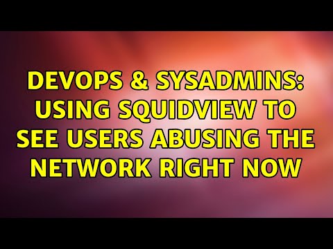 DevOps & SysAdmins: Using squidview to see users abusing the network right now (2 Solutions!!)