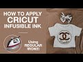 How to apply Cricut Infusible ink using regular Iron | Chanel Logo | Cricut Beginners