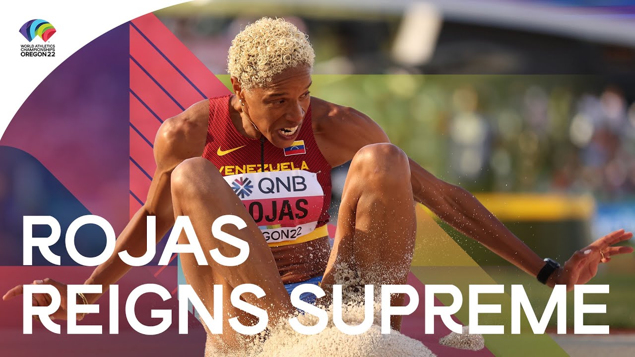 Rojas wins third triple jump world title World Athletics Championships Oregon 22