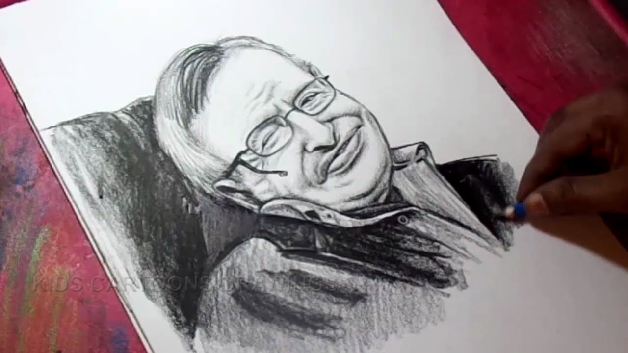 ORIGINAL Stephen Hawking Drawing - Etsy