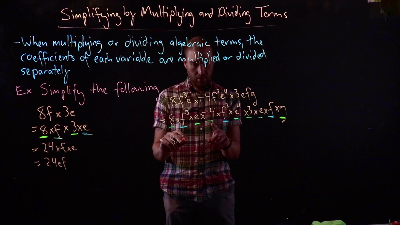 Flippin' Maths- Simplifying by Multiplying and Dividing Terms - YouTube