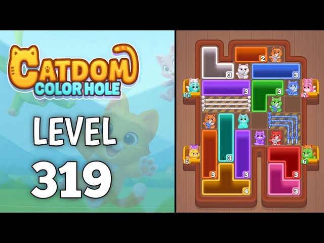 Catdom: Color hole Level 319 walkthrough solution - YouTube