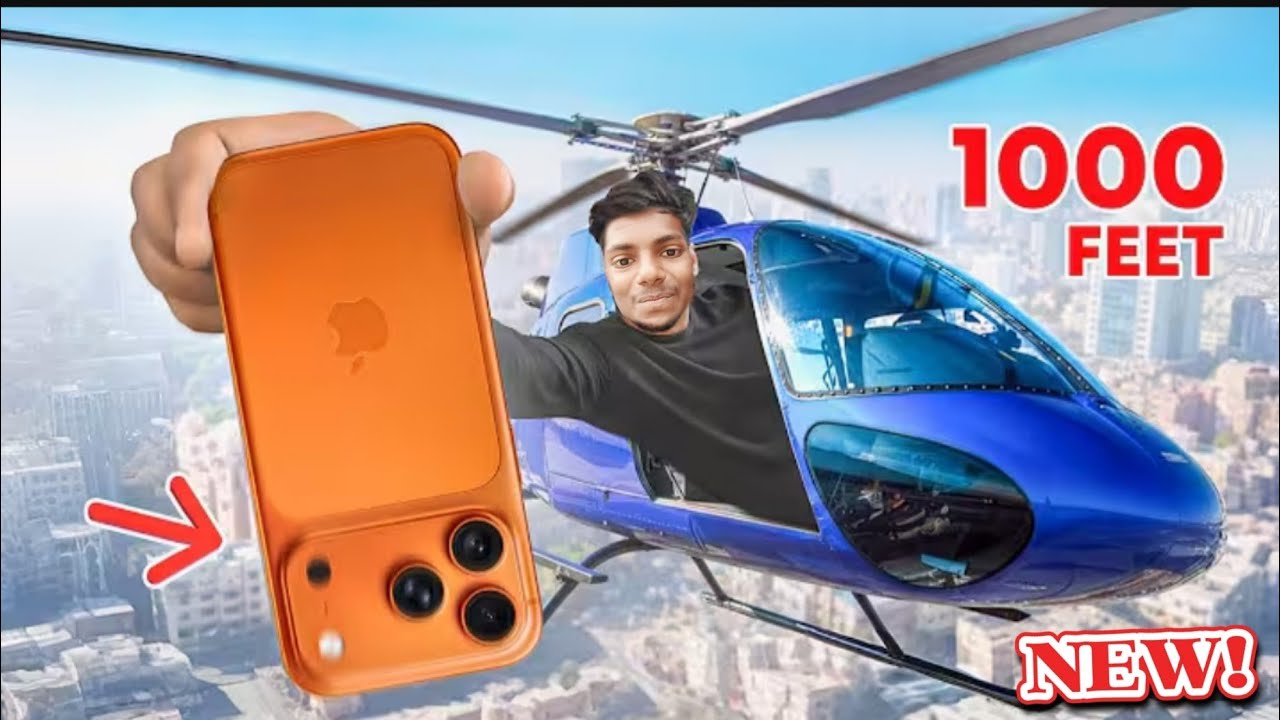 I Phone 17 Pro Max Drop Test From Helicopter 😱
