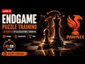 🔴 LIVE Endgame Puzzle Training | 45 Min Endgame Grind &amp; Calculation ♟️