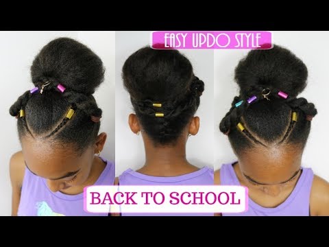 Kids Natural Hair Styles Simple Updo Style Back To School Hair