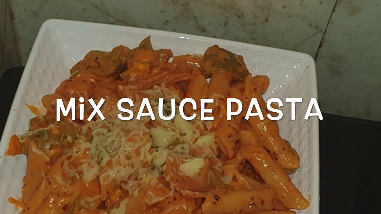 Mix sauce pasta restaurant style (easy recipe) YouTube