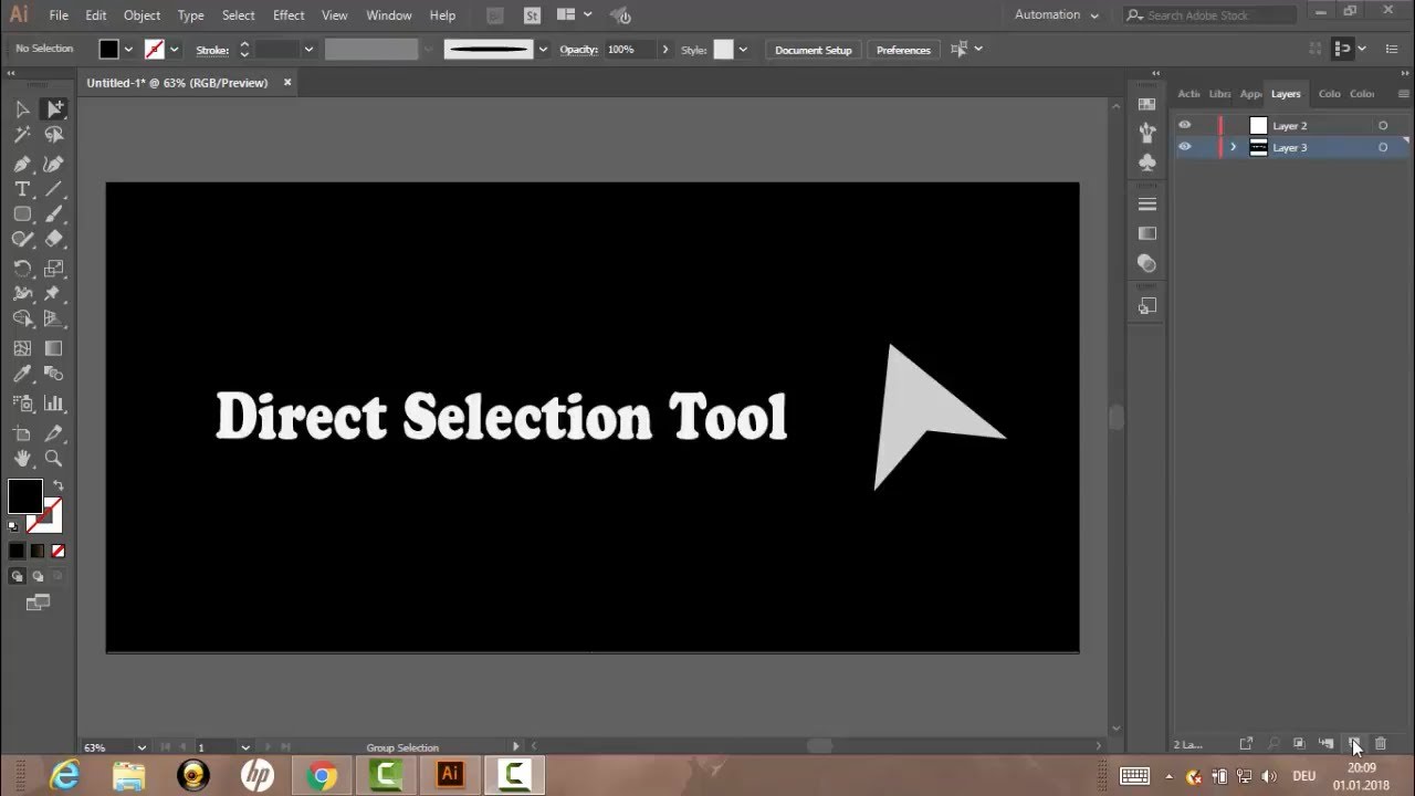 Direct Selection Tool Illustrator Cc 2018 Youtube