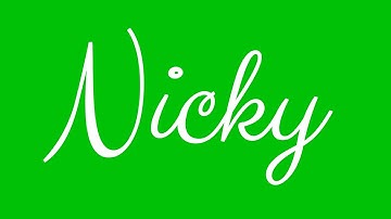 Learn how to Sign the Name Nicky Stylishly in Cursive Writing