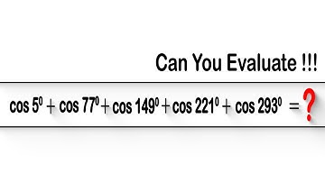 Incredible Solution !! Can You Evaluate Given Expression????