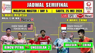 Jadwal Semifinal Malaysia Master 2024 Hari Ini ~ RINOV/PITHA vs Unggulan 2 ~ LEE ZII JIA vs KA LONG