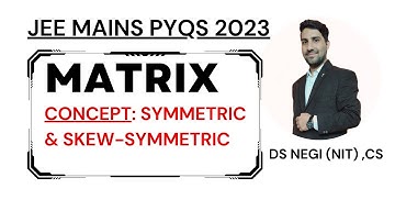 Let A, B, C be 3 × 3 matrices such that A is symmetric and B and C are skew-symmetric.#jeemains2023