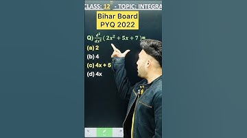 1 Marks Question || Bihar Board PYQ 2022 | Differentiation Chapter 5 Class 12 Board Exam 2025
