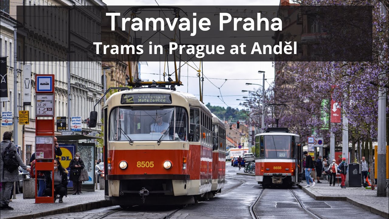 🇨🇿 Tramvaje Praha - Anděl | Trams in Prague at Anděl
