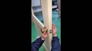 クイックセット　ドアノブ付け方