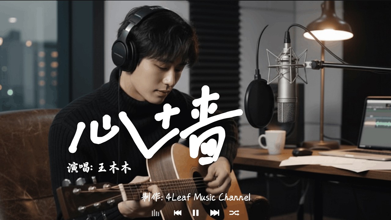 王木木 - 心墙 | Wang Mu Mu - Xin Qiang「一个人 眺望碧海和蓝天，在心里面 那抹灰就淡一些。」♪【動態歌詞MV】♪