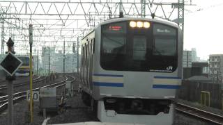 【HD】E217系Y-45編成入線　市川にて