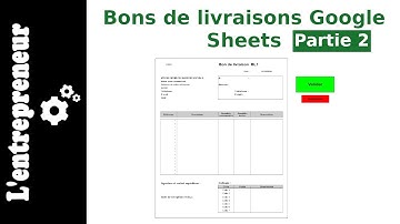 #2 Automatiser vos bons de livraisons sur Google Sheets : Les formules