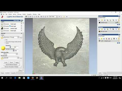 Como mudar a cor do display 3D no artcam