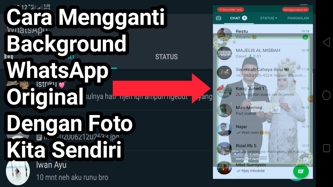  CARA  MENGGANTI  BACKGROUND  WHATSAPP WA  ORIGINAL DENGAN  