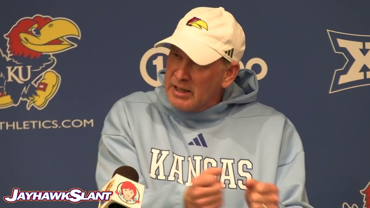 Kansas head coach Lance Leipold Utah week