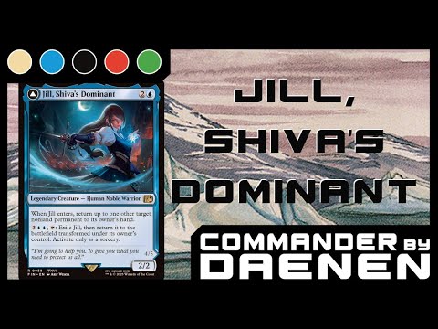 jill shiva's dominant mtg art card Jill, Shiva's Dominant // Shiva, Warden of Ice [523] [Borderless]  [Character] [FINAL FANTASY] [Surge Foil] – Face to Face Games main image 0