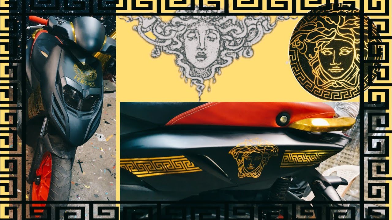 Aprilia SR 150 modification| VERSACE  wrapped  Aprilia modification|| HS GRAPHICS |