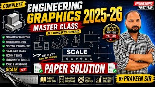 Engineering Graphics 2025-26 Paper Solution | Scale Chapter Complete Solution 🚀 | Polytechnic First