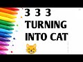 Creative 333 Cat Drawing for Beginners#viral # trending