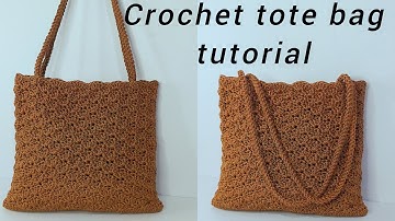 Simple Crochet tote bag tutorial for beginners