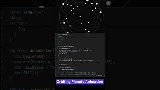 Orbital Planet Animation || 29/30 || #shorts #short #shortvideo #coding #codingshort #web